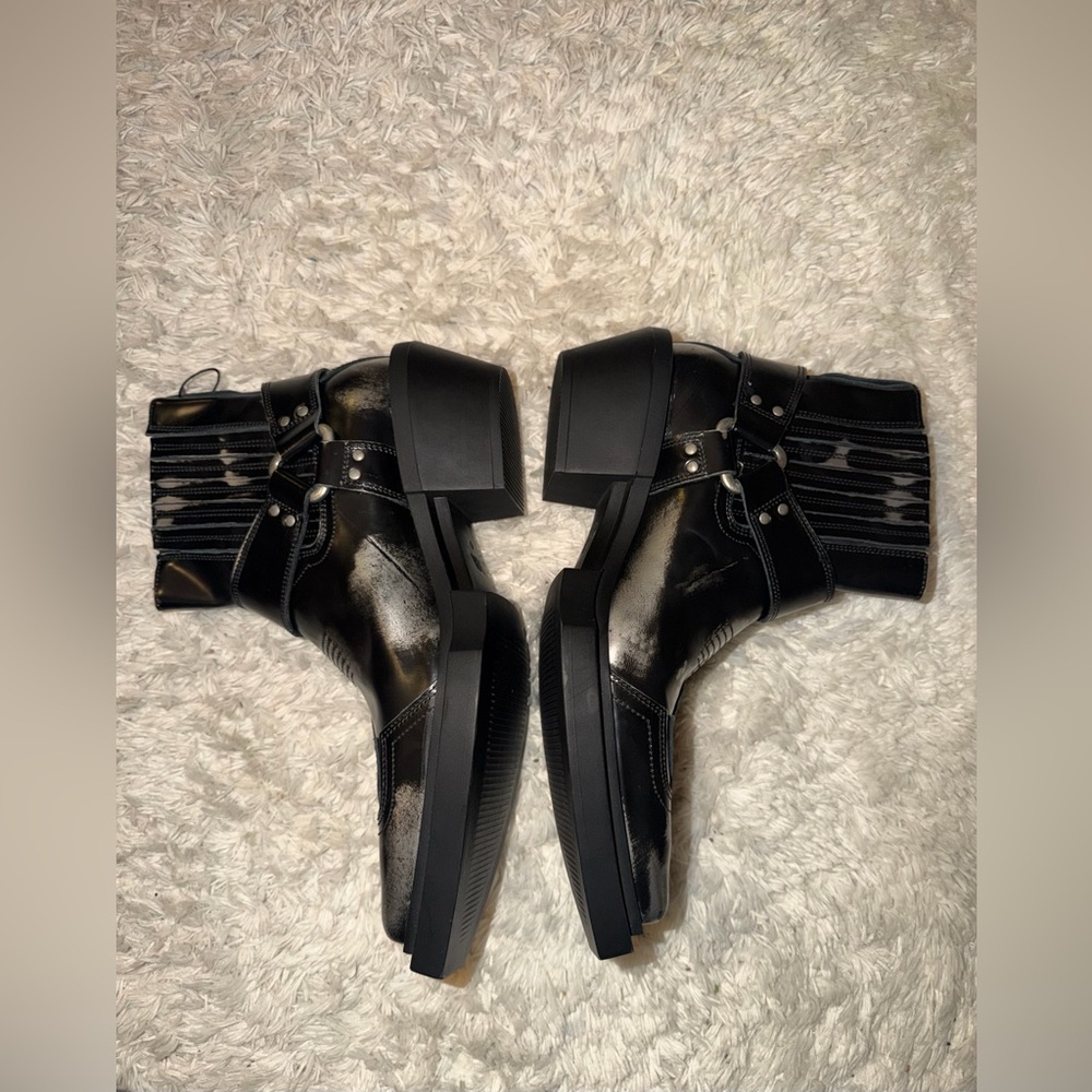 🆕🖤 ZARA  black cowboy boots style - Picture 5 of 11